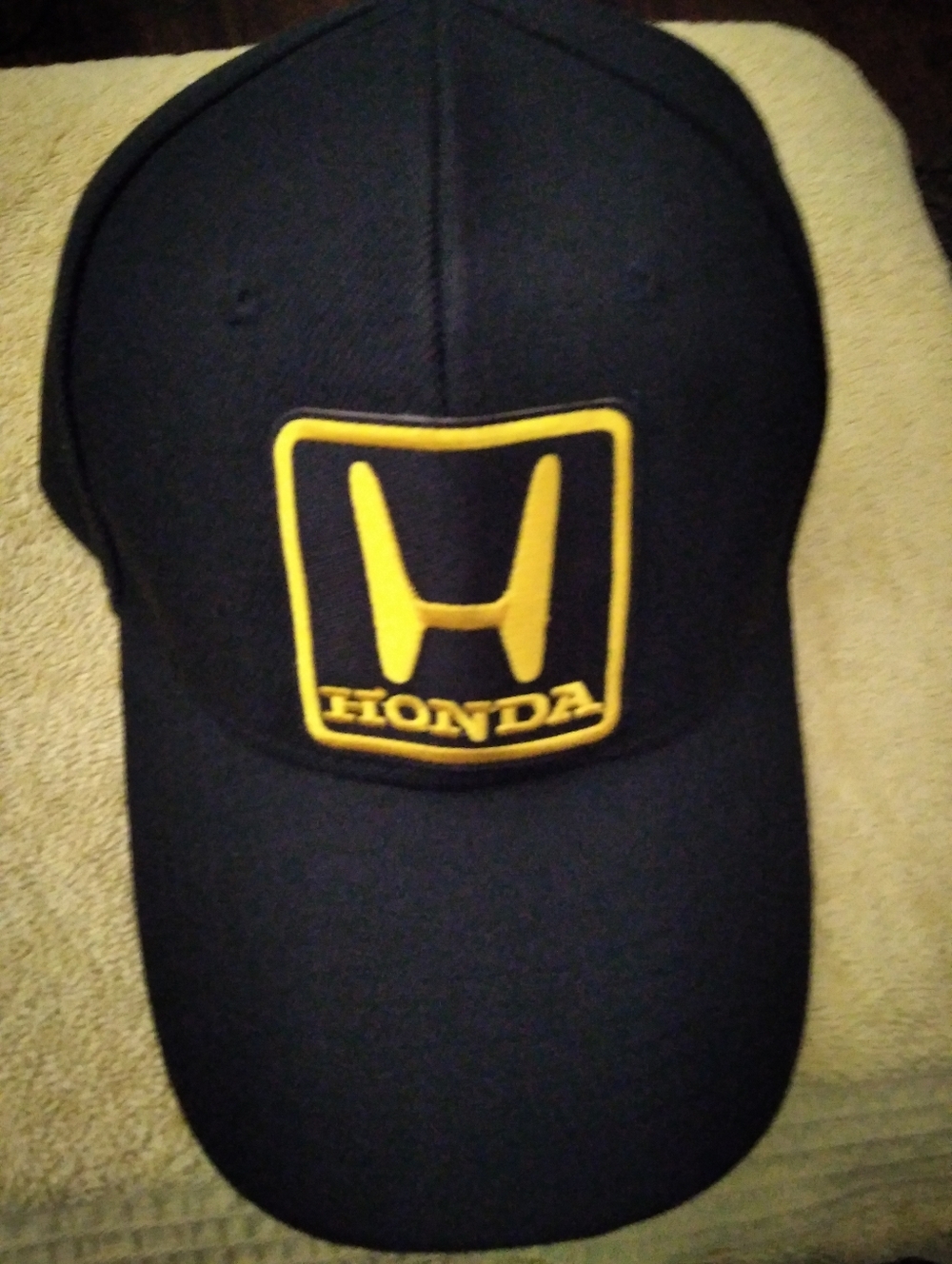 Honda Patch Logo Baseball Cap - Black with Yellow Patch